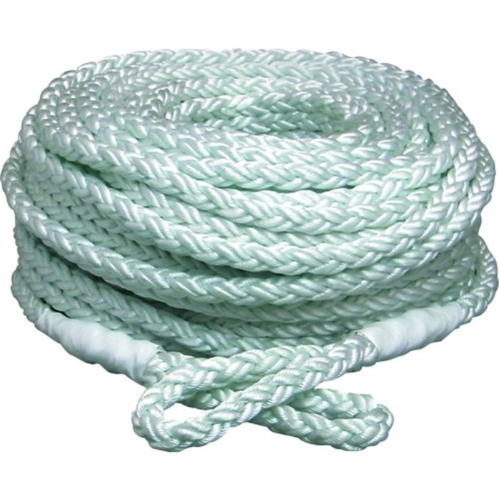 まつうら 電動ウインチ用ナイロンクロスロープ(8打ち)10mmΦ×100m 両端アイ加工(Tcode:2288008)