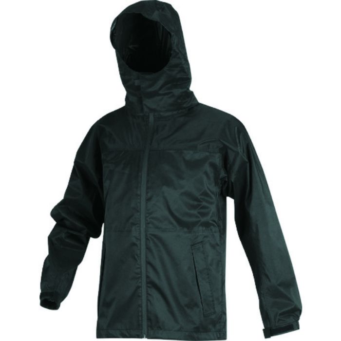 TRUSCO フードが回るストレッチレインスーツ ツバつき ブラック 4L(Tcode:2071623)