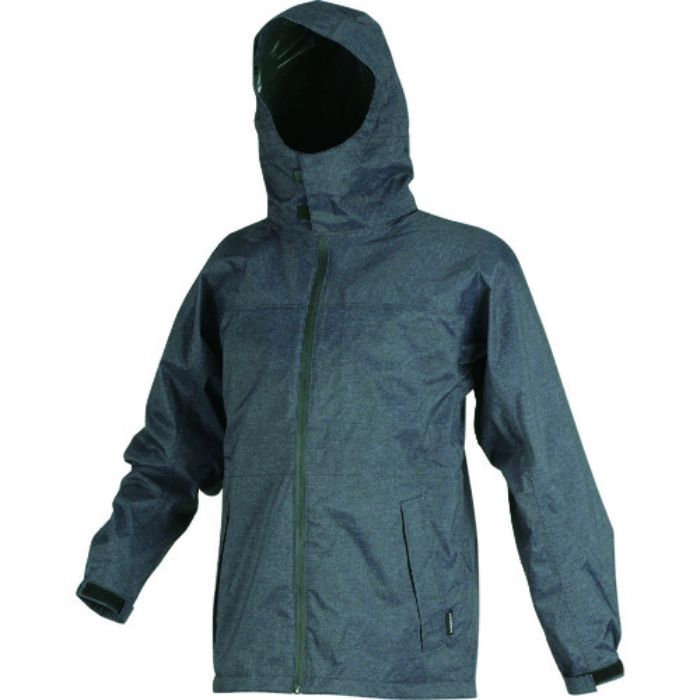 TRUSCO 【在庫限り】フードが回るストレッチレインスーツ ツバつき メランジネイビー 3L(Tcode:2071634)