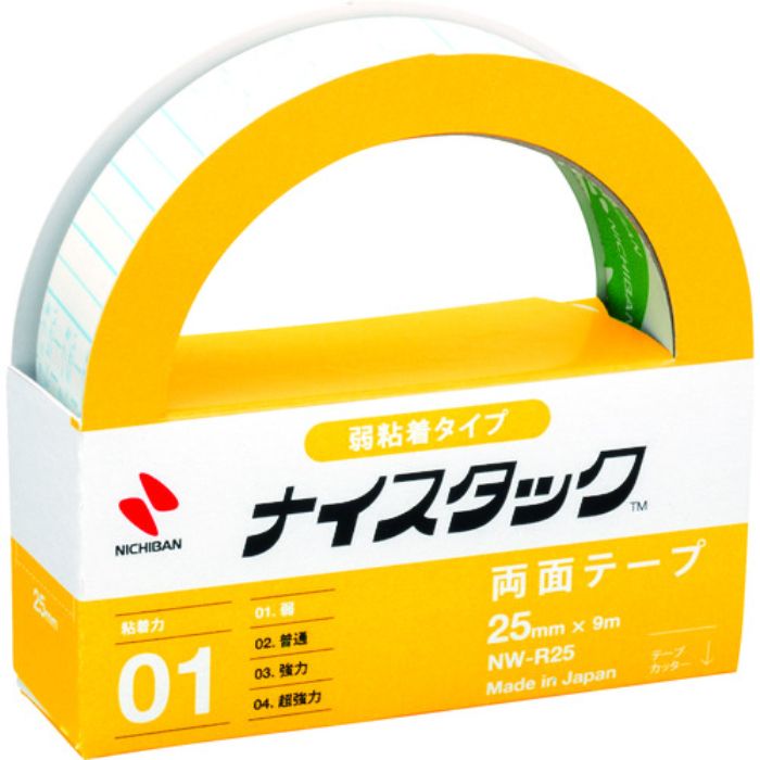 ニチバン 両面テープ ナイスタック弱粘着タイプ NW-R25 25mmX9m(Tcode:1231484)