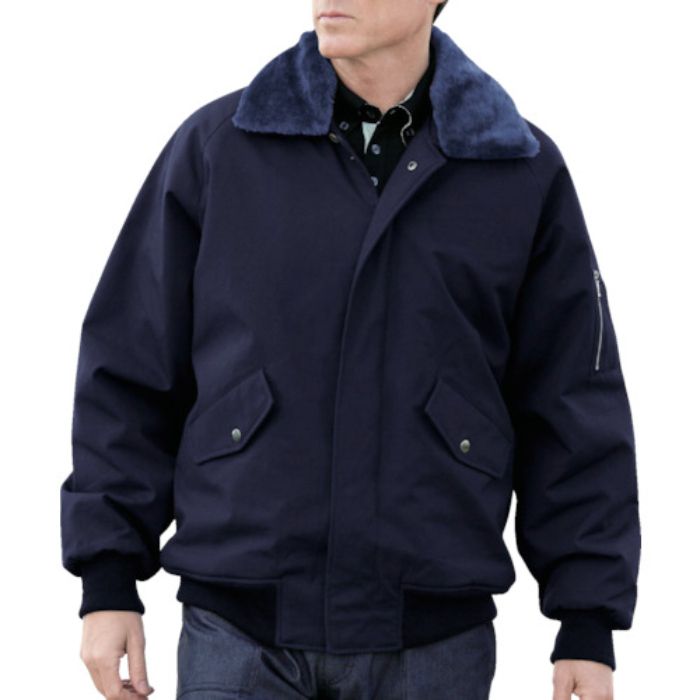 ミドリ安全 防寒 綿 パイロトジャンパー ネイビー M(Tcode:8219634)