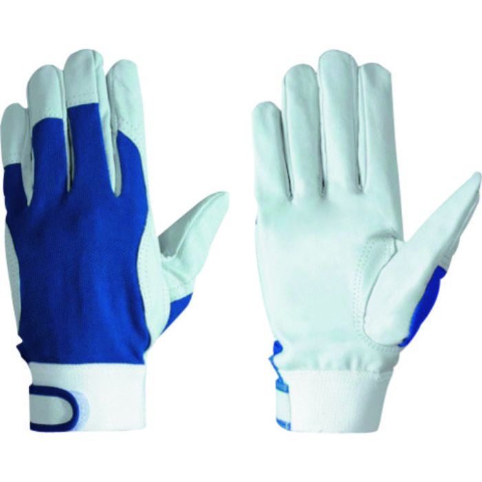 シモン 豚革甲メッシュ袖口マジック付 129豚白 L寸(Tcode:8165977)