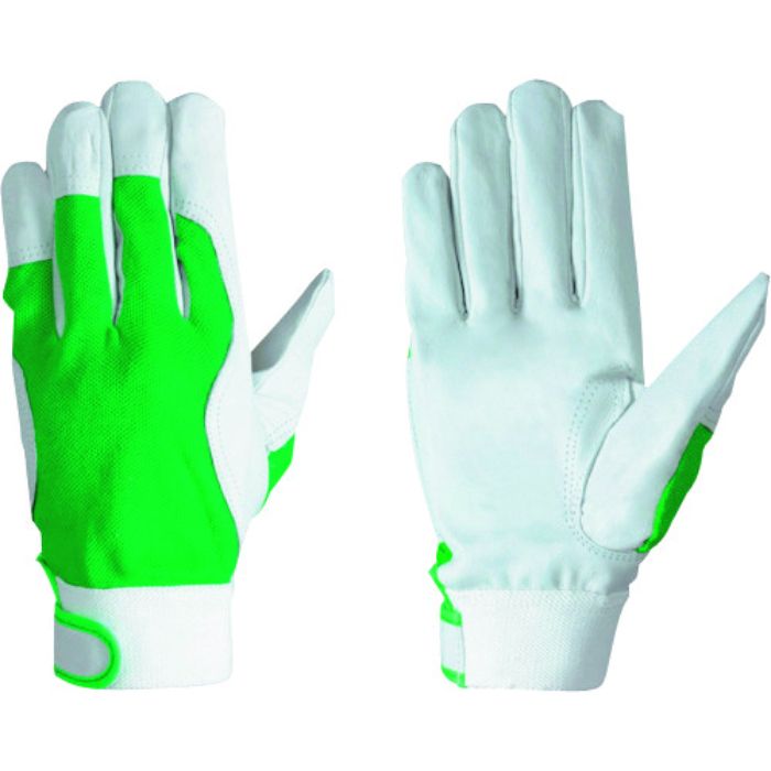 シモン 豚革甲メッシュ袖口マジック付 129豚白LL寸(Tcode:8165978)