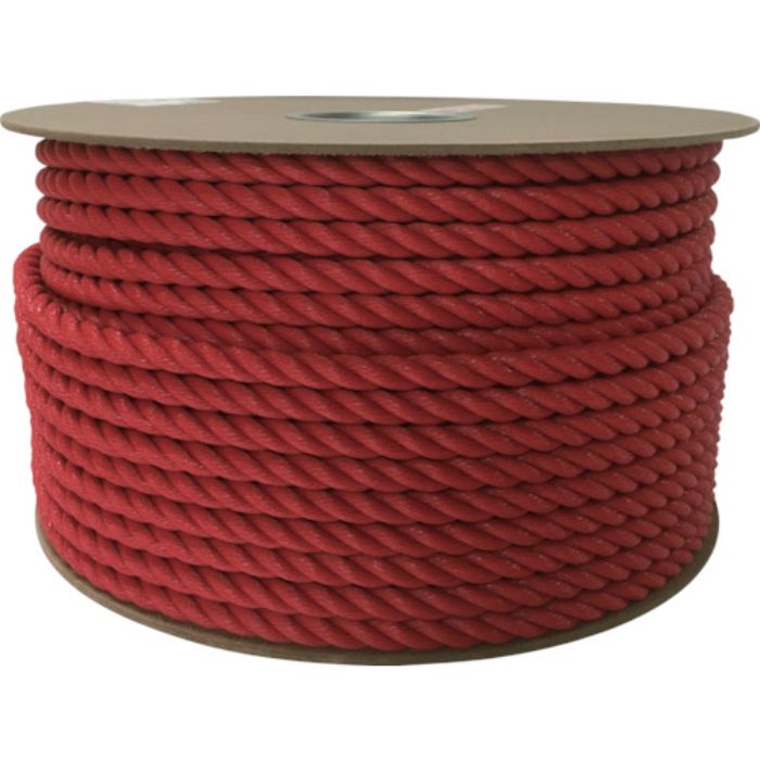 ユタカメイク ポリエチレンロープドラム巻 12mm×100m レッド(Tcode:7947674)