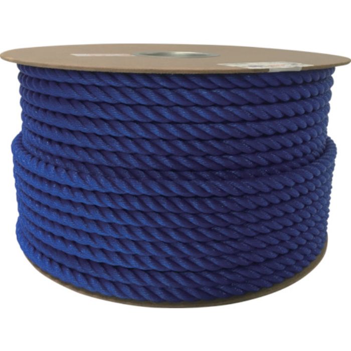 ユタカメイク ポリエチレンロープドラム巻 12mm×100m ブルー(Tcode:7947682)