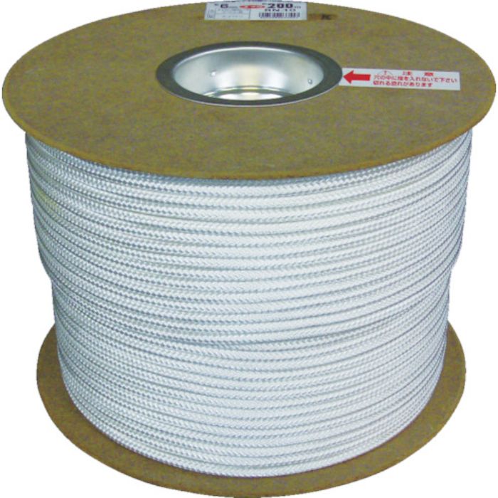 ユタカメイク ナイロンロープ16打ドラム巻 6φ×200m(Tcode:3708829)