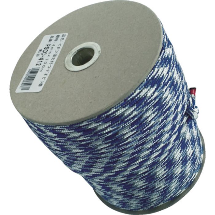 ユタカメイク 強力カラーコード 4mm×100m(青/白)(Tcode:8189787)