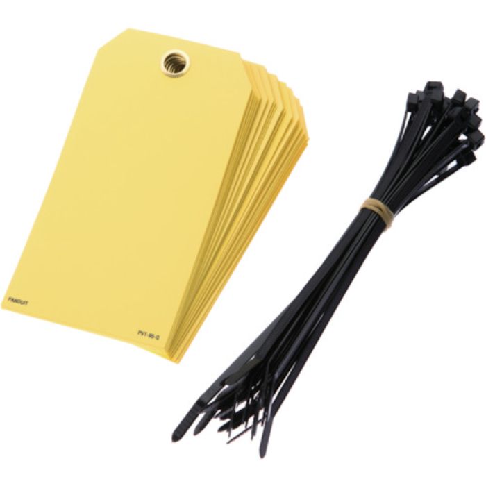 PANDUIT 書き込み用カラータグ 黄 (25枚入)(Tcode:4747054)
