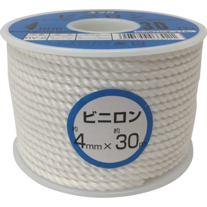ユタカメイク ロープ ビニロンロープボビン巻 4φ×30m(Tcode:3676854)