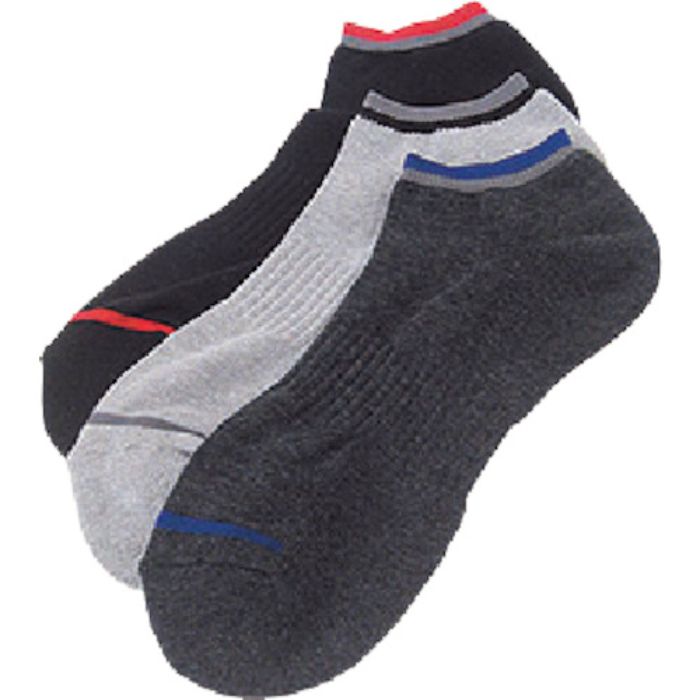 おたふく S-804 スニーカー パイル カラー丸・3P(Tcode:8355452)