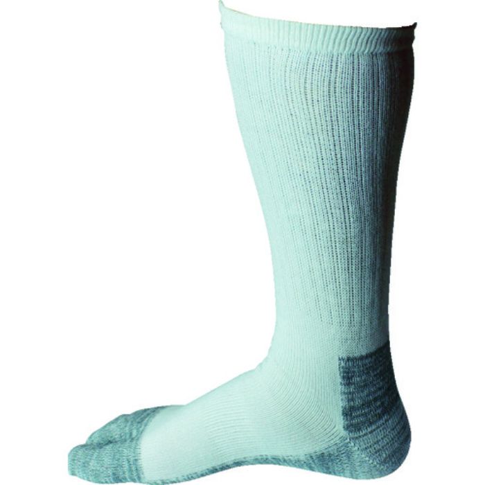 おたふく ストロングソックス 底力タイプ ホワイト×グレー タビ型 2足組(Tcode:7958528)