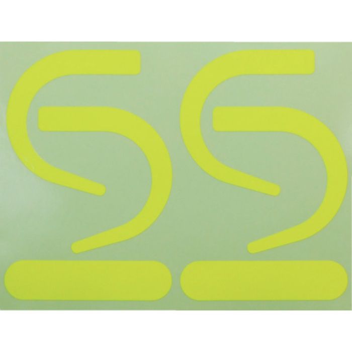 TRUSCO フック用蛍光ステッカー 蛍光黄(2組セット)(Tcode:3692009)