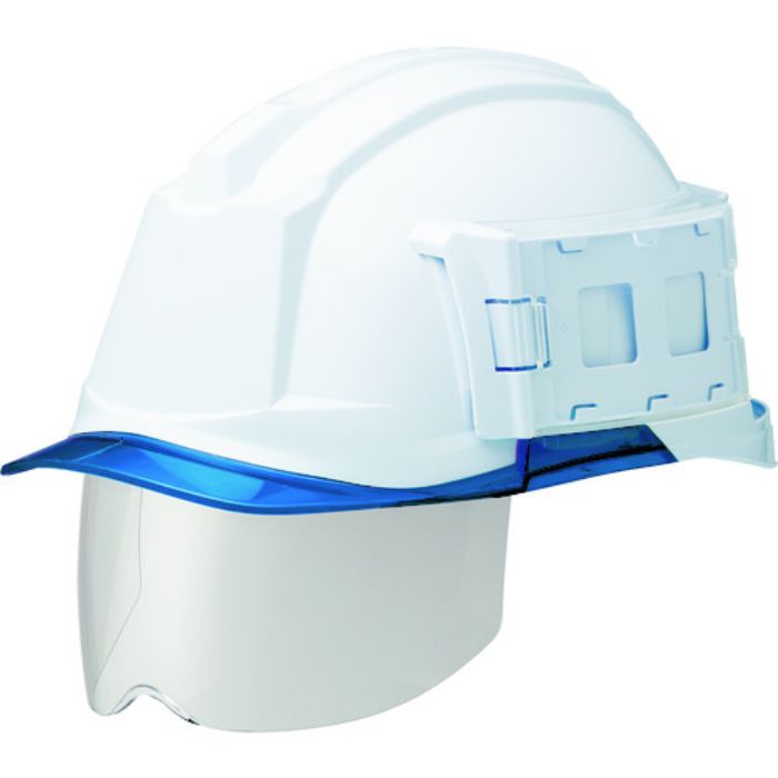 ミドリ安全 IDケース付ヘルメット(ワイドシールド付) SC-19PCLS-ID RA3 α ホワイト/ブルー(Tcode:1477095)