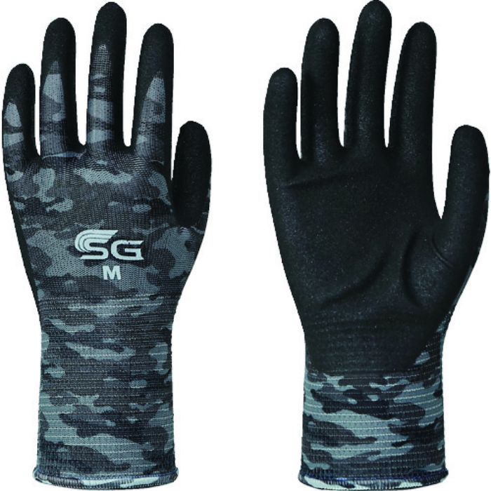 トワロン ニトリル背抜き手袋 SG-A007 グレー迷彩 M(Tcode:1373698)