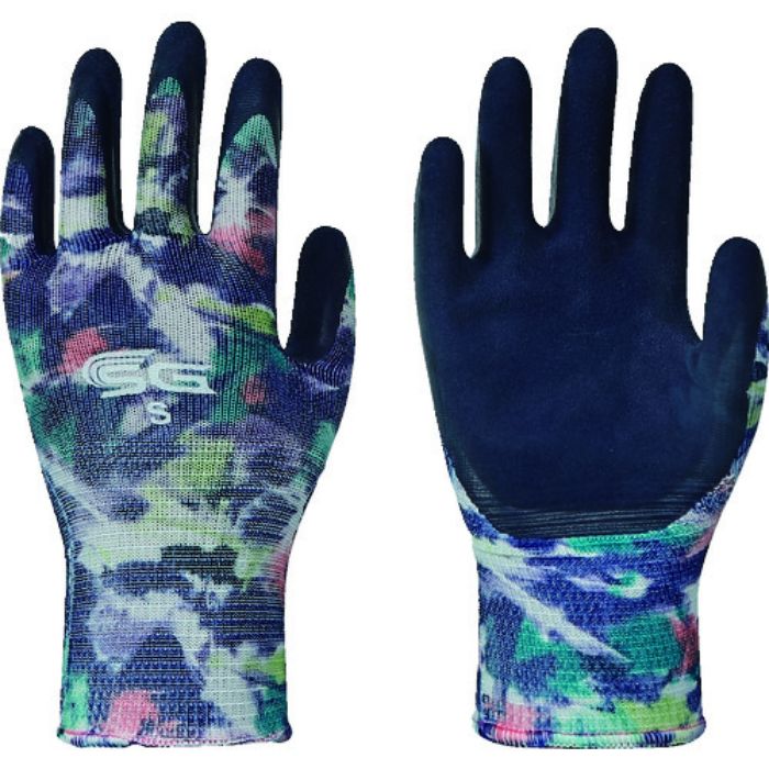 トワロン 天然ゴム背抜き手袋 SG-R102 ぼかし柄ブルー S(Tcode:1373737)