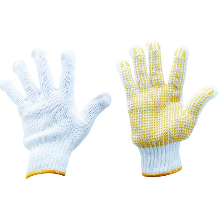 TRUSCO 混紡すべり止め手袋 指又補強編みタイプ 10双組 フリーサイズ(Tcode:2071973)