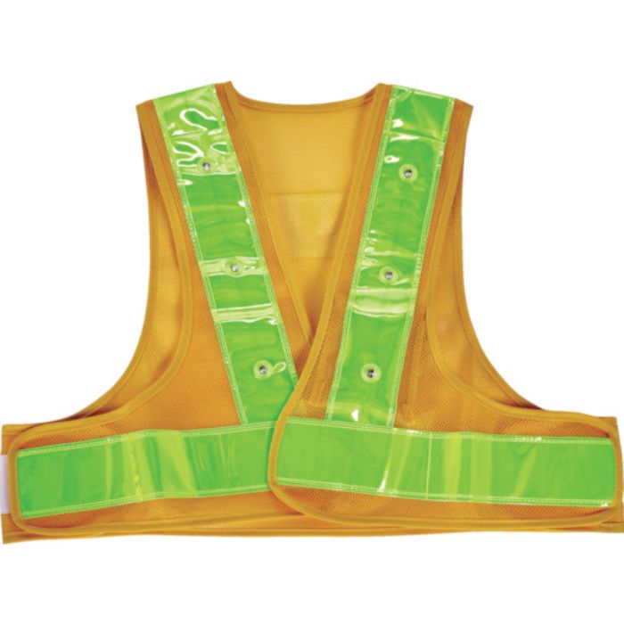 TRUSCO LED付ショート安全ベスト イエロー×蛍光イエロー(Tcode:3886842)