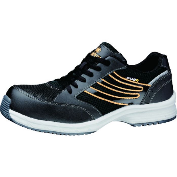 ミドリ安全 耐滑・先芯入りスニーカー SLS-701静電ブラック 24.5cm(Tcode:7891318)