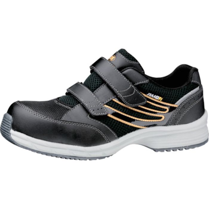 ミドリ安全 耐滑・先芯入りスニーカー SLS-705静電ブラック 27.5cm(Tcode:7891521)