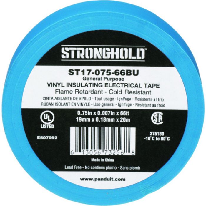 ストロングホールド StrongHoldビニールテープ 一般用途用 青 幅19.1mm 長さ20m ST17-075-66BU(Tcode:2167609)
