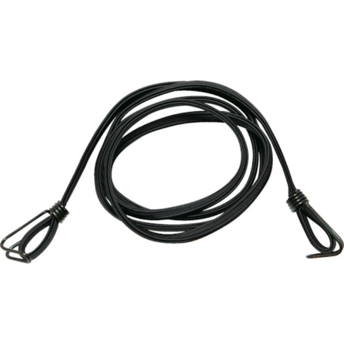 TRUSCO ゴムバンド バンジーコード(両端フック&ループ) ブラック 1.5m(Tcode:2610422)