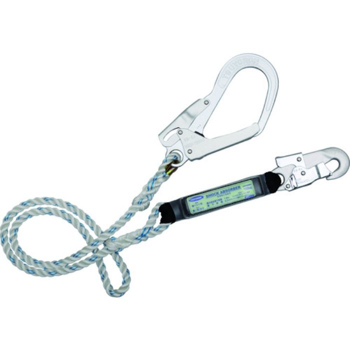 TSUYORON 胴ベルト型用ランヤード TBL-93 ロープ式 三つ打ちロープ 軽量型アルミフック(Tcode:1718007)