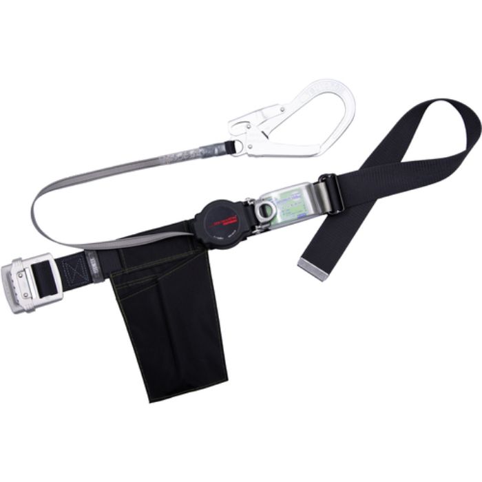 TSUYORON 胴ベルト型墜落制止用器具 TB-ORL-593 ワンハンドリトラ 軽量タイプ 黒 Mサイズ(Tcode:1636628)