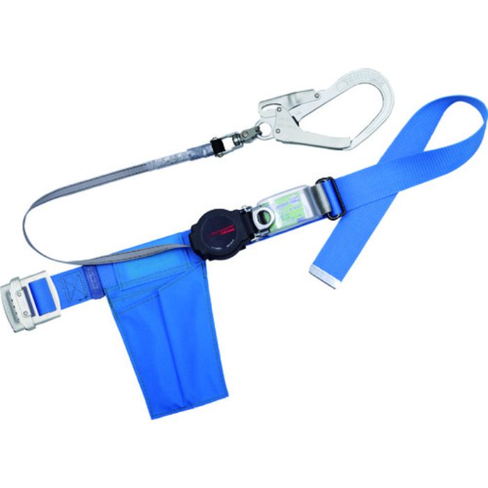 TSUYORON 胴ベルト型墜落制止用器具 TB-ORL-593SV ワンハンドリトラ 軽量 スイベルフックタイプ 青 Mサイズ(Tcode:1638239)