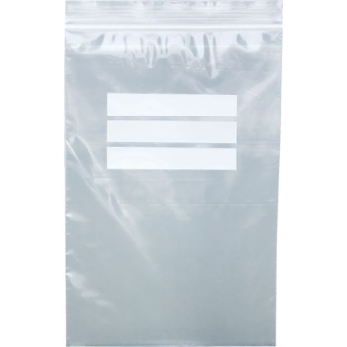 TRUSCO チャック付ポリ袋(白枠付) 0.08mm厚 280x200mm 100枚入(Tcode:2610462)