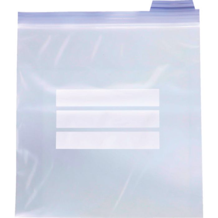 TRUSCO チャック付ポリ袋(インデックス・見出し枠付)100枚入 グレー(Tcode:2565674)