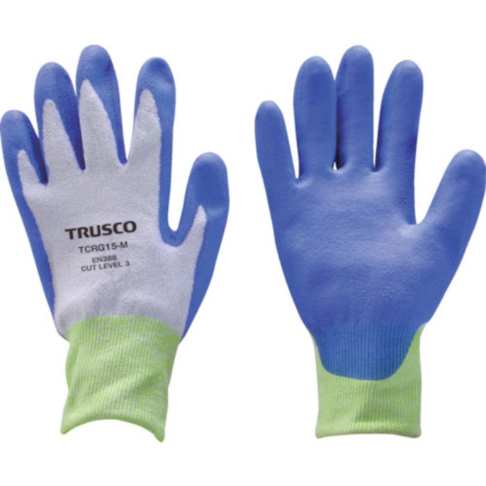 TRUSCO 耐切創手袋 15G ポリウレタンコーティング Mサイズ