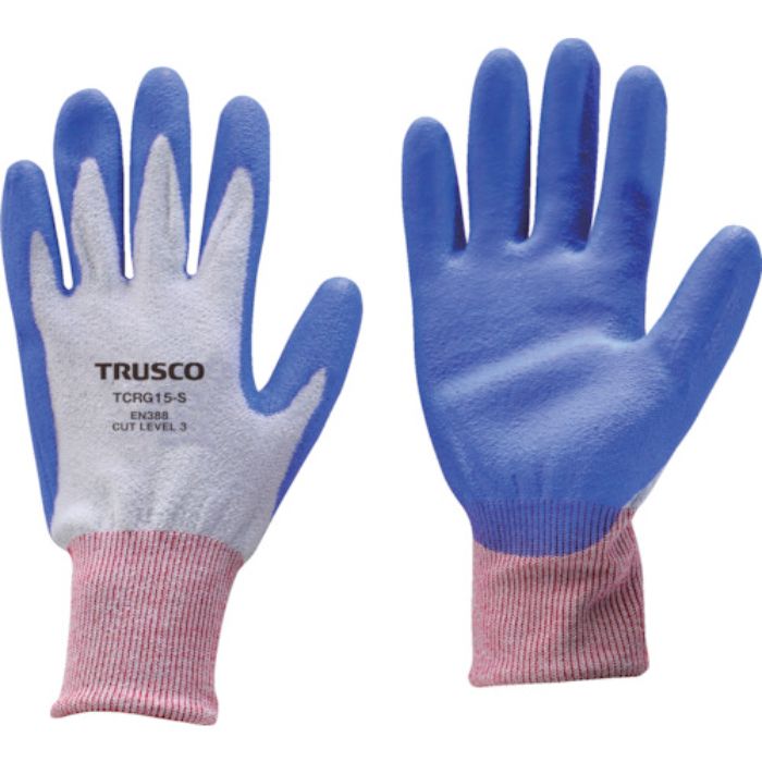 TRUSCO 耐切創手袋 15G ポリウレタンコーティング Sサイズ