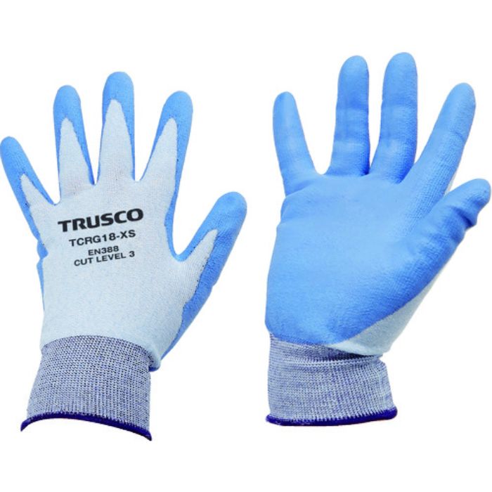 TRUSCO 耐切創手袋 18G ポリウレタンコーティング XSサイズ(Tcode:1612442)