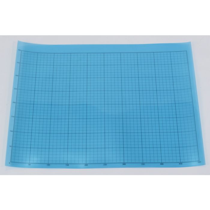 TRUSCO 液晶保護フィルム フッ素反射防止 基材100ミクロン シリコン粘着剤50ミクロン 400MMX500MM 方眼印刷、R定規付(Tcode:1162185)