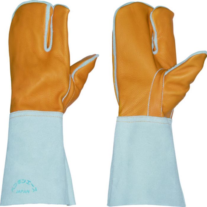 ペンギンエース 溶接用床革手袋 コンピ3本指 フリーサイズ(Tcode:1110034)