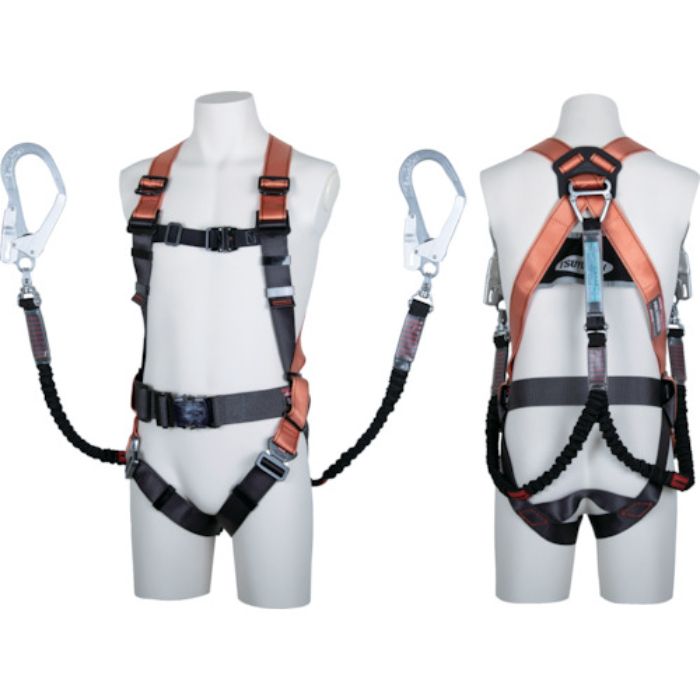 TSUYORON コアハーネス ツインランヤード付 TH-502-2NV93SV-OT ツインノビロン オレンジ Lサイズ(Tcode:1636625)