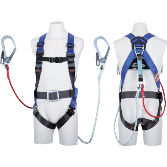 TSUYORON フルハーネス コアハーネス ツインロープ式 パープル Lサイズ(Tcode:1635098)