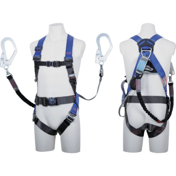 TSUYORON コアハーネス ツインランヤード付 TH-502-OHNV93SV-OT ワン・ハンドリトラ+ノビロン パープル Mサイズ(Tcode:1638230)