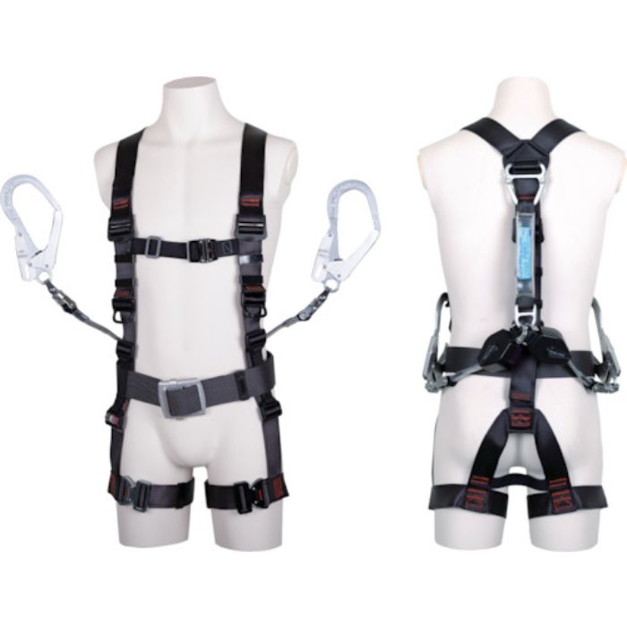 TSUYORON 飛燕ハーネス ツインランヤード付 ツインコルトリトラ ロック機構 ダークグレー Mサイズ ■(Tcode:3904441)