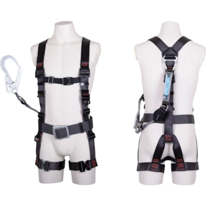 TSUYORON フルハーネス飛燕ランヤード付 TH-506-CR93SV-OT コルトリトラ Mサイズ ダークグレー 黒(Tcode:3904439)