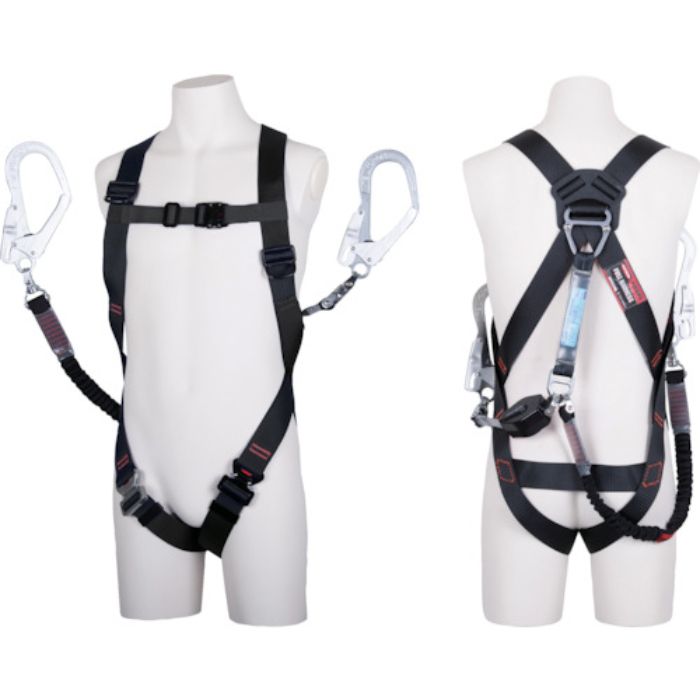 TSUYORON ライトハーネス ツインランヤード付き TH-510-CRNV93SV-OT コルトリトラ 黒 Mサイズ 黒(Tcode:3847759)