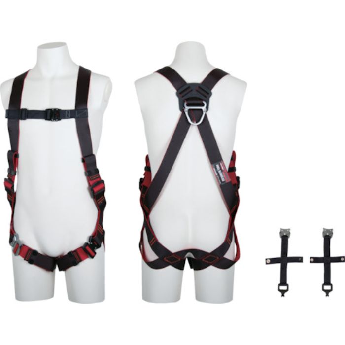 TSUYORON レヴォハーネス柱上作業用 ワンタッチバックル 表黒裏赤 Lサイズ(Tcode:1638209)