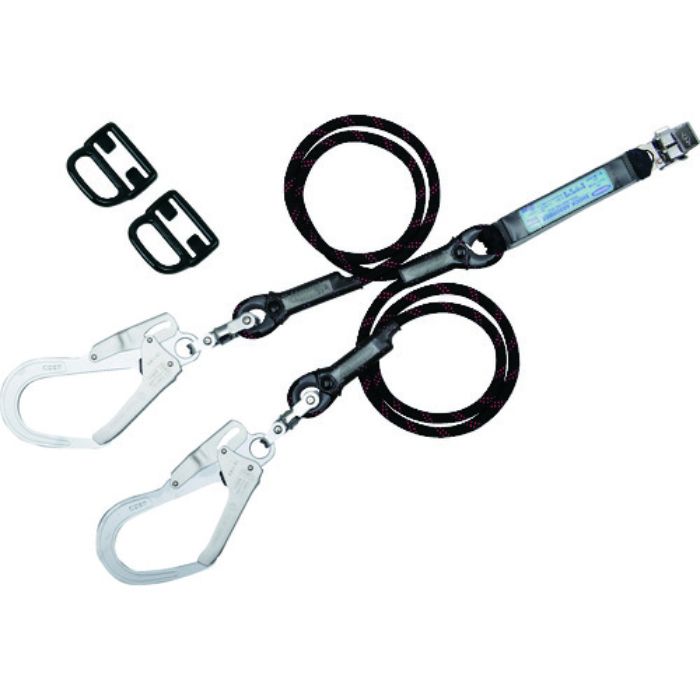 TSUYORON ハーネス用ツインランヤードのみ THL-2-GB93SV-33-130KG-2R23 ツインGブレード 黒(Tcode:1635054)