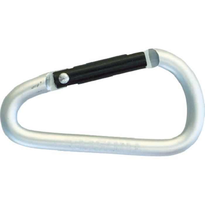 TRUSCO まとめ買い カラビナ 線径5mmX50mm D型 シルバー100個(Tcode:4336786)