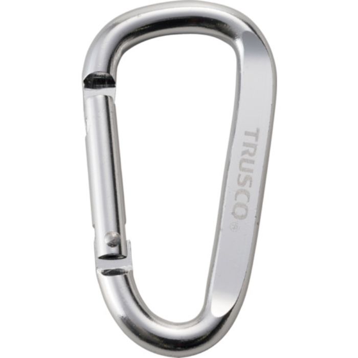 TRUSCO まとめ買い カラビナ 線径6mmX60mm D型 シルバー100個(Tcode:4336959)