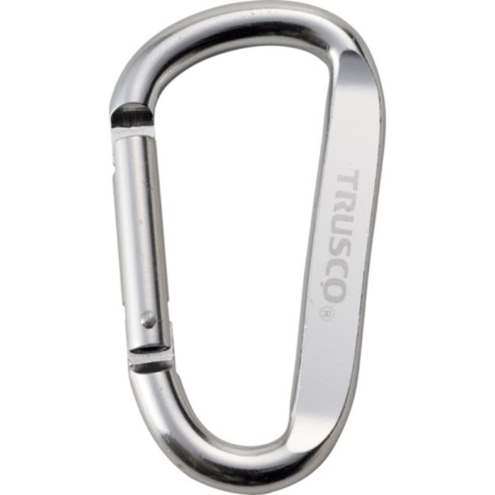 TRUSCO まとめ買い カラビナ 線径8mmX80mm D型 シルバー10個(Tcode:4336570)
