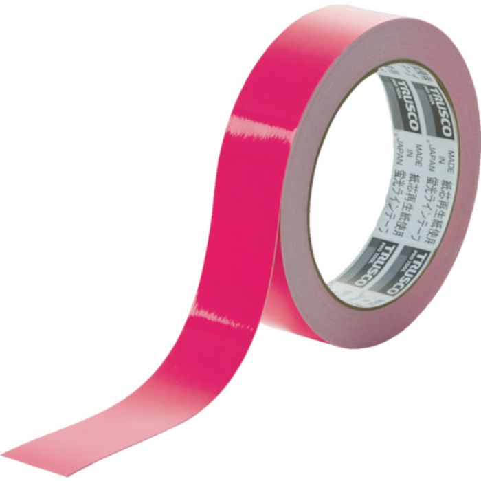 TRUSCO 蛍光ラインテープ25mmx10m ピンク(Tcode:7831765)
