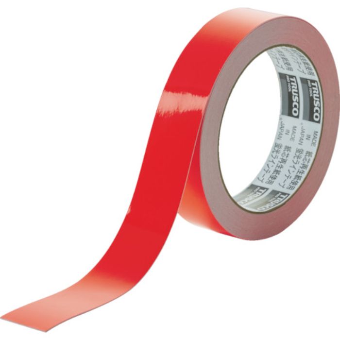 TRUSCO 蛍光ラインテープ25mmx10m レッド(Tcode:7831773)