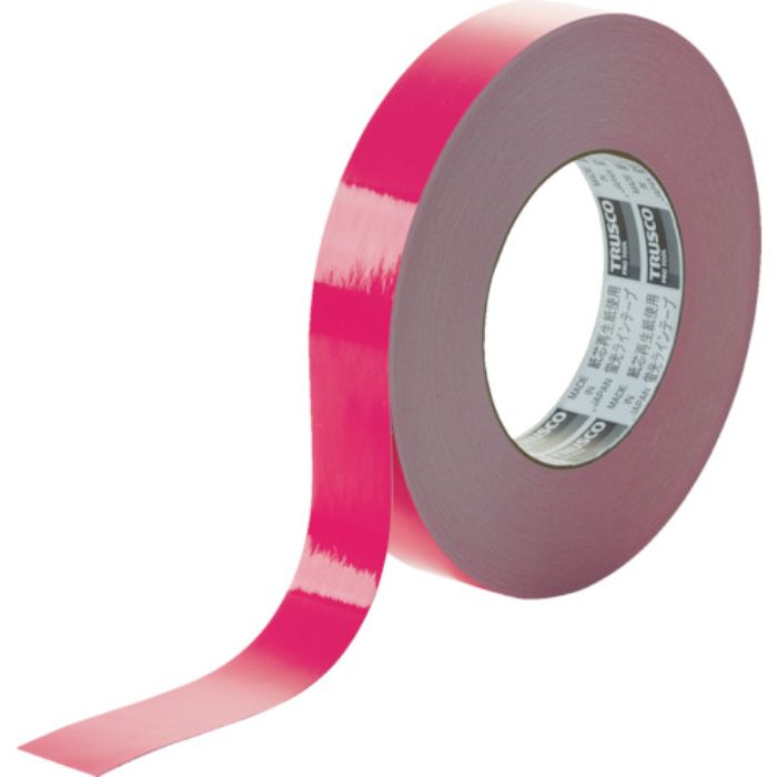 TRUSCO 蛍光ラインテープ25mmx33m ピンク(Tcode:7831838)