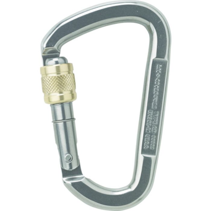 ALPIN カラビナ D ASYMMステンレス スクリューロック 線径14.0 シルバー(Tcode:7672144)